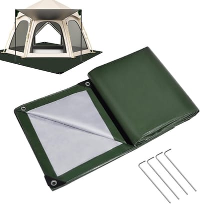 Camping Vloerzeil - Tentmat Grondzeil - Bescherming Onder Tent - 3-Laags Waterdicht - 1.5m x 2.0m - Malachiet Groen