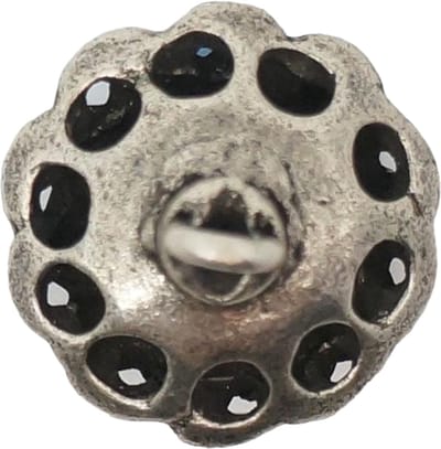 Zeeuwse kledingknoop bol 2 cm verzilverd, twee stuks
