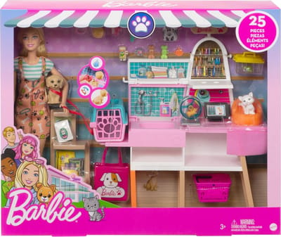 Barbie Dierenwinkel met pop en puppy Speelpoppen