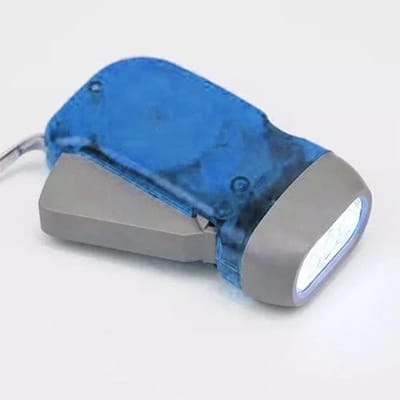 MMP®Zaklamp opwindbaar - Zaklamp - Zaklampen - Blauw - 12cm x 4cm 4cm