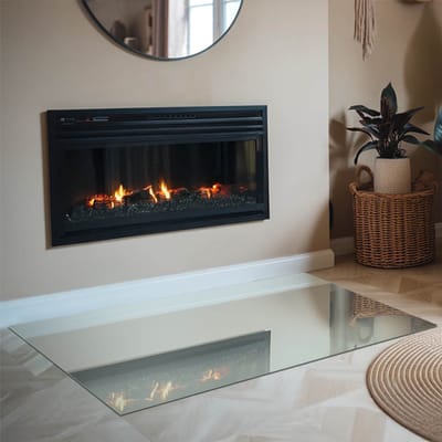 Coloray Vloerplaat Houtkachel - Vloerplaat Openhaard - 120 cm x 80 cm - Houtkachel Accessoires - Groente Vloerplaat Kachel - Vloerplaat Voor Kachel - Plaat voor Onder Houtkachel - Open Haard Accessoires - Plaat Kachel