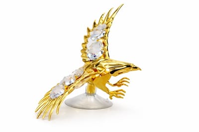 Gouden Adelaar met Kristallen – 24K Verguld Luxe Beeldje
