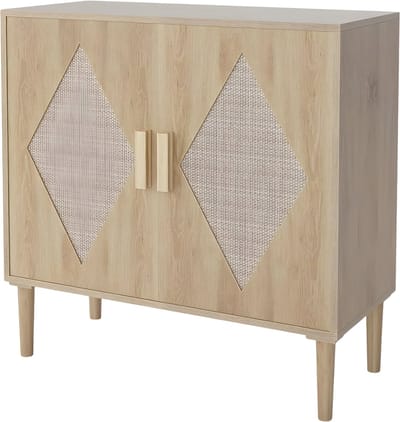 Keuken Buffetkast met Rotan Deuren - Koffiebuffet & Dressoir voor Woonkamer en Entree