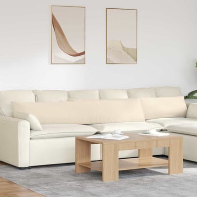 vidaXL - Zitkussens - 2 - st - Stof - Beige - 200 - x - 40 - cm