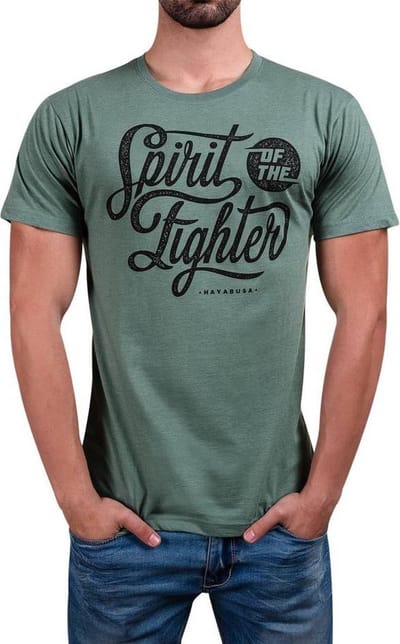 Hayabusa Spirit of the Fighter T Shirt Groen Hayabusa Fightwear - XXL