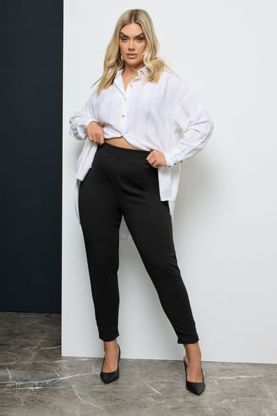 Yours Toelopende Broek Van Scubastof In Zwartsize Short > 44
