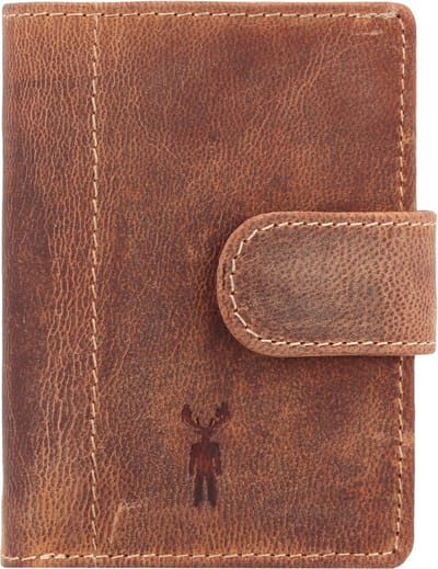 Jack Kinsky Baltimore Kredietkaart etui RFID-bescherming Leer 11 cm - 3 Sleuven - cognac