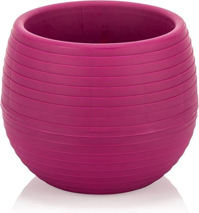6st ronde cactus bloempotten fushia 13cm met drainage UV-bestendige stekpotjes