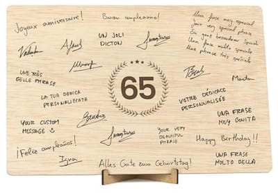 Originele Felicitatiekaart 65e Verjaardag en Pensioen | Handgemaakte Wenskaart voor Mannen en Vrouwen | Uniek Cadeau en Decoratie
