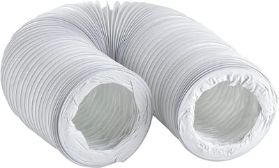 Afvoerslang PVC - Flexibele slang Afzuigslang - Ventilatie en afvoer - Geïntegreerde staalspiraal - Ø 100mm / 6m - Wit