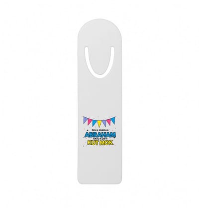 Hacebo® - Eindelijk abraham metalen boekenlegger - Hoera 50 jaar - 50 geworden - verjaardagscadeau - kado Bladwijzer boekenleggers - 12.7 cm x 3.2cm