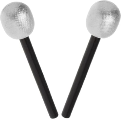 Set van 2x stuks zilveren speelgoed microfoon van kunststof