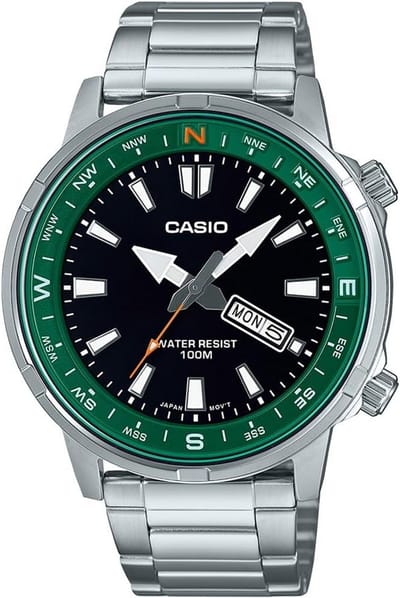 Casual Horloge Zwart Met Dag & Datum - Waterdicht 10 ATM