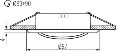 Kanlux S.A. - Inbouwspot zwart rond - kantelbaar - zaagmaat 80mm - buitenmaat 97mm