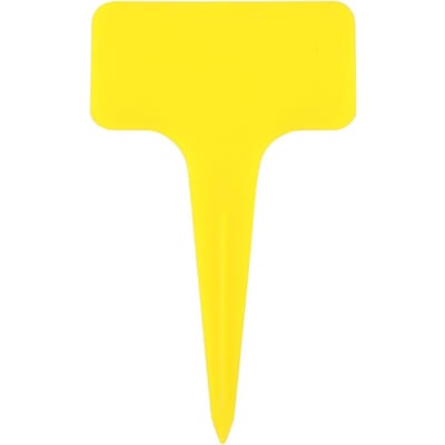 Lot de 20 étiquettes de jardin en forme de T, épaisses, pour plantes de jardin, classification des plantes, tri, vert jaune