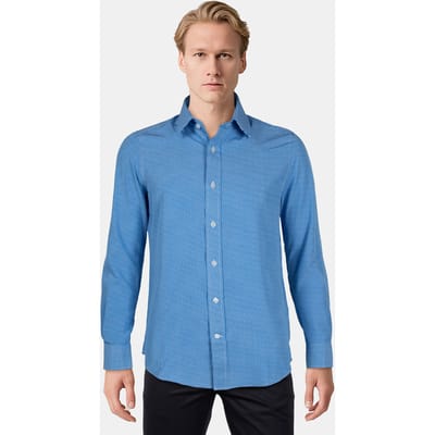 Scotch & Soda 4 Way Stretchdress Shirt Blue Size: 40 | Formal Shirts Outlet | Heren | Blauw