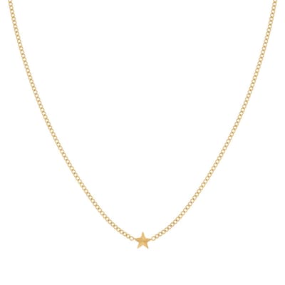 Essentialistics - Ketting gevlamd sterretje - Volwassenen - Goudkleur - Stainless steel (verkleurt niet) - Verlengkettinkje
