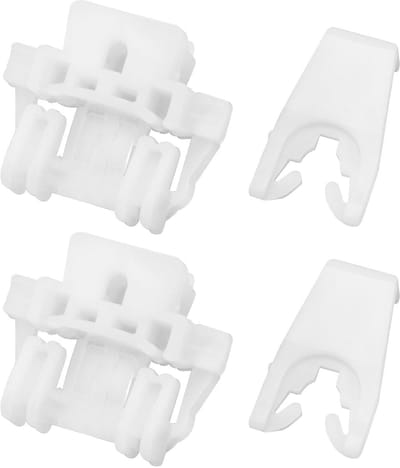 ZEYNOMAX- Glasregulator Set van 2 - Bevestigingsclips - Compatibel met Renault Clio II - Kunststof - Duurzaam - OE: 7700842241, 7700842240 - Raamclip