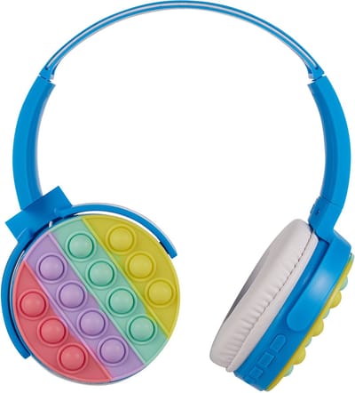 Volkano Koptelefoon kinderen - Hoofdtelefoon - Fidget Series - Koptelefoon Draadloos met Bluetooth - Kinder Koptelefoon - Verstelbaar - AUX in - Blauw