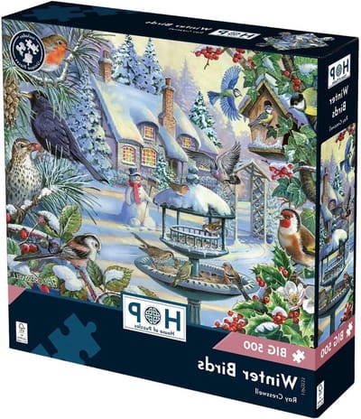 Grote Legpuzzel - 500 Stukjes - Ontspannen Tijdverdrijf - Grote Stukjes - 48 x 68 cm - Winter Vogels