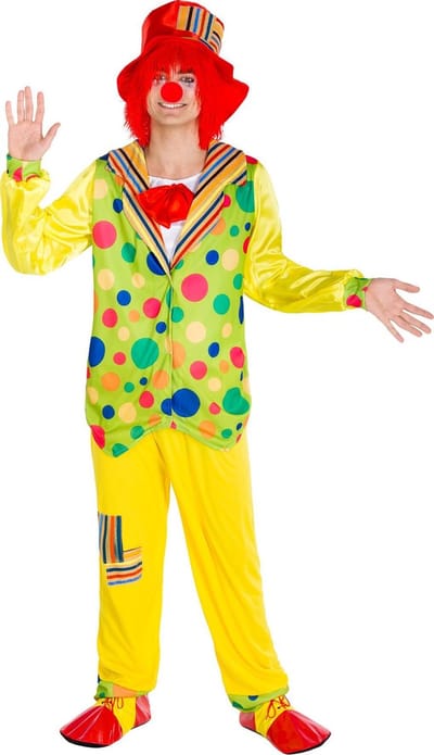 dressforfun - Herenkostuum clown Pipetto M - verkleedkleding kostuum halloween verkleden feestkleding carnavalskleding carnaval feestkledij partykleding - 300834