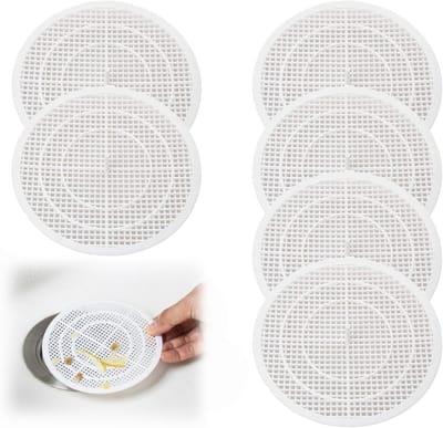 Afvoerfilter 12,5cm - ronde mesh - 6 stuks - voorkomt haarverstoppingen - ShopVlot