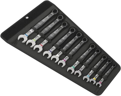 Combinatiesleutelset - Ringsleutelset Steeksleutel - Klusser Werkplek - Speciale Mollgeometrie - 11-delig - Zwart