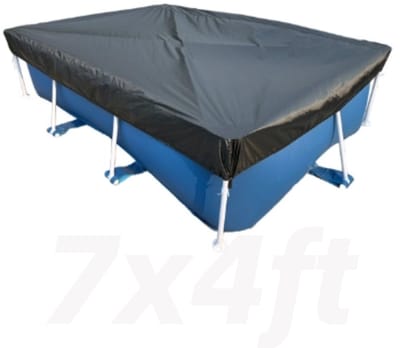 Zwembad afdekzeil - Ronde - 223x150x20cm - met Trekkoord en Opbergtas - stofdicht - UV-bestendige zwembadafdekking - afdekking voor hondenbad - opvouwbare - zwembadzeil - Buitenbad afdekking - zwart