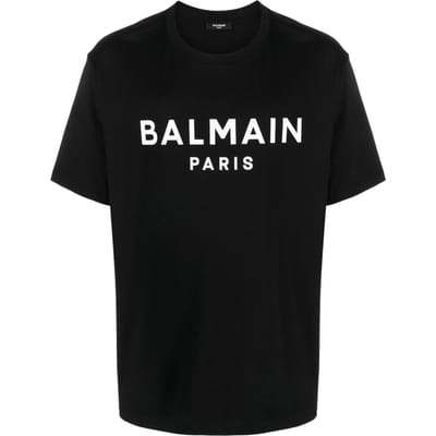 Balmain Paris Bold Brand Logo Zwart T-shirt
