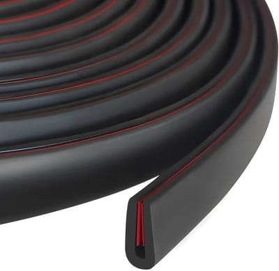 Zelfklevende Flexibele U-Kanaalrandbeschermer - 1 mm Rubberen Randafwerking voor Autodeuren en Plaatwerk - 6 m