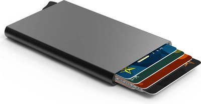 Pasjeshouder - Creditcardhouder - Veilig Opbergen - RFID-beveiligd - 3 secties - Zilver