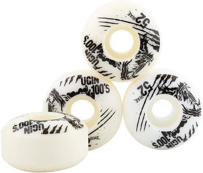 Longboard Wielen - Skateboard Onderdelen - Street Skating - Veerkrachtig PU Materiaal - 52mm x 30mm - Wit