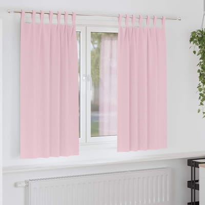 vidaXL Zwart-out Gordijnen met Ringen 2 st Babyroze 175 x 140 cm