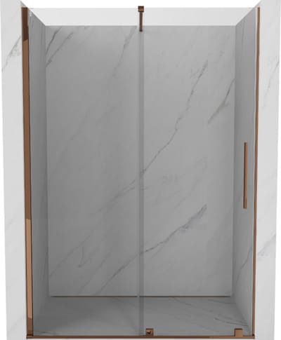 Mexen Velar schuifdouchedeuren 130 , transparant, roze goud - 871-130-000-01-60