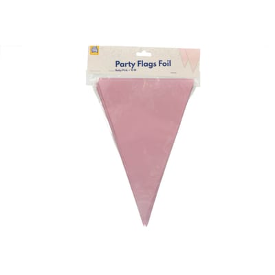 Vlaggenlijn Folie Babyroze - 10 meter