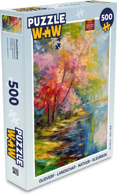 Puzzel Olieverf - Landschap - Natuur - Kleurrijk - Legpuzzel - Puzzel 500 stukjes