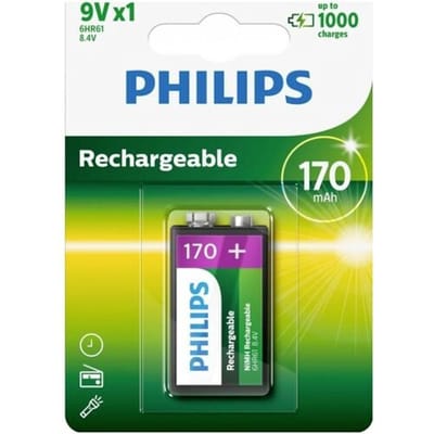 Philips Oplaadbare 9V batterij (blok) HR22 NiMH 8.4 V 170 mAh 1 stuk(s)