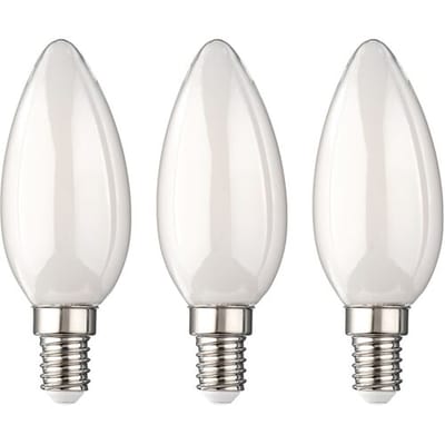 LIVARNO Set van 3 LED-filamentlampen (Kaars E14, melkachtig)