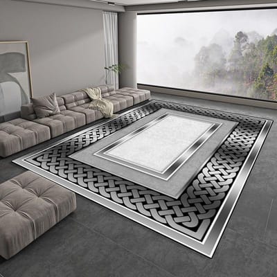 Licht Luxe Grijs Grote Vloerkleden voor Woonkamer Europees Eenvoudig Slaapkamer Decoratie Tapijt Zacht Antislip Lounge Salontafels Mat 180*280cm