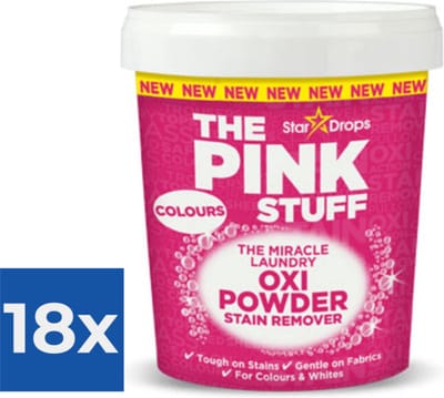 The Pink Stuff The Miracle Vlekverwijderaar Gekleurde Was 1 kg - Voordeelverpakking 18 stuks