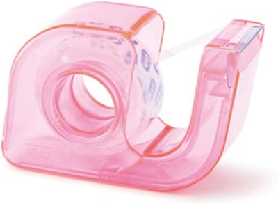Mini Plakbandhouder voor Bureaublad - Geschikt voor 12mm en 19mm Tape - Roze