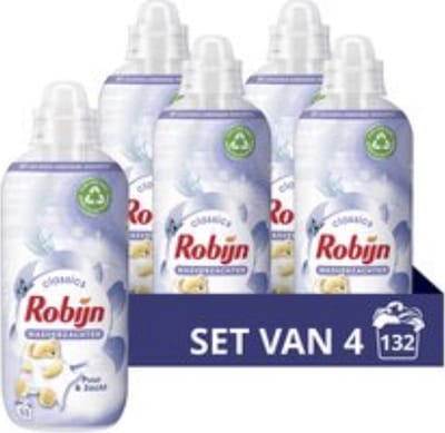 Robijn Collections Wasverzachter - Puur & Zacht - 4 x 33 wasbeurten