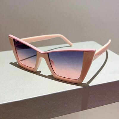 Groot Montuur Cat Eye Zonnebrillen Dames Luxe Designer Mode Vierkant Zonnebril Voor Dames Nieuwste Trend Grote Frame Zonnebril