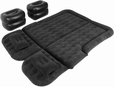 Luchtmatras Auto - Opblaasbaar Bed - Reizen en Kamperen - Inclusief Elektrische Pomp - 174x126cm - Zwart
