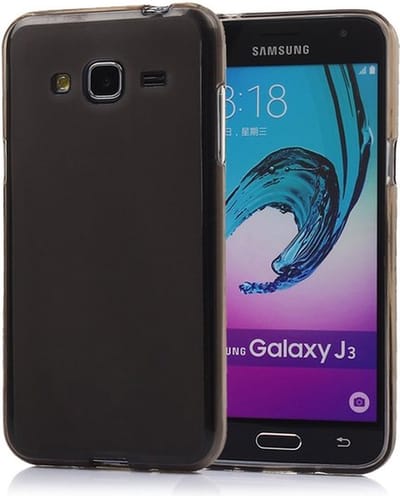 Zwart TPU Siliconen Hoesje Geschikt voor Samsung Galaxy J3