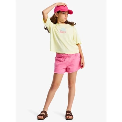 Roxy Scenic Route Twill Rg Korte Broek Roze 10 Years Meisje