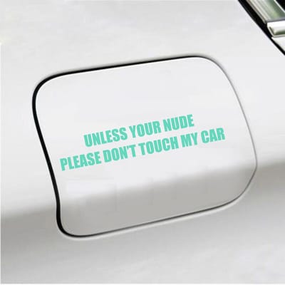 Bumpersticker - Unless Your Nude - 3,5 X 18,5 - Mint