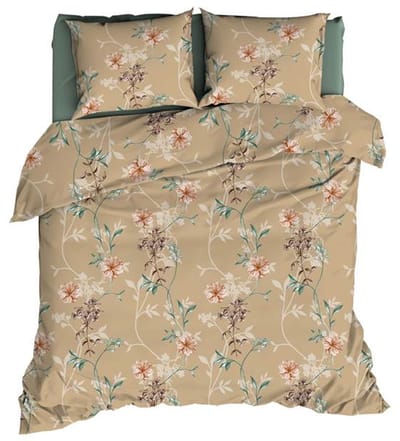 Satin d'Or Raisa Dekbedovertrek - Tweepersoons - 200x200/220 cm - Camel