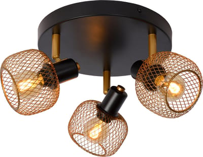 Lucide MAREN - Plafondspot (Plafondlamp) - Ø 37 cm - 3xE14 - Mat Goud / Messing