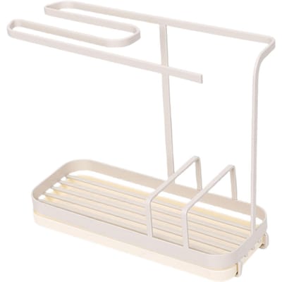 Keuken Spoelbak   Multifunctioneel Metalen Spons Zeep Borstel Opbergrek met Handdoekhouder